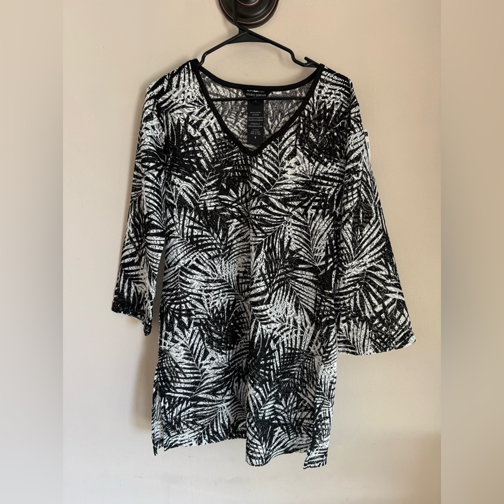 Mario Serrano Italy Beach Cover-Up Palm Small